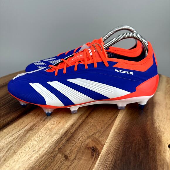 Adidas Predator Elite Soft Ground Soccer Cleats Mens 7.5/ Womens 8.5 Blue IF6323 main image 9